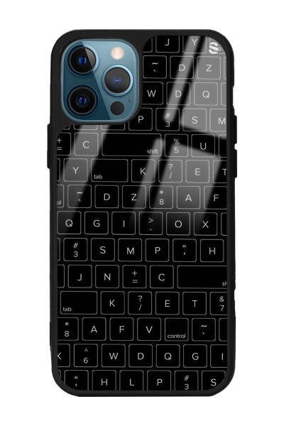 iPhone 13 Pro Max Keyboard Tasarımlı Glossy Telefon Kılıfı