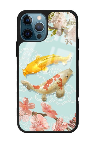 iPhone 13 Pro Max Koi Balığı Tasarımlı Glossy Telefon Kılıfı