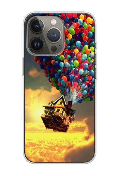 iPhone 13 Pro Max UyumluUp Cartle Tasarımlı Şeffaf Telefon Kılıfı