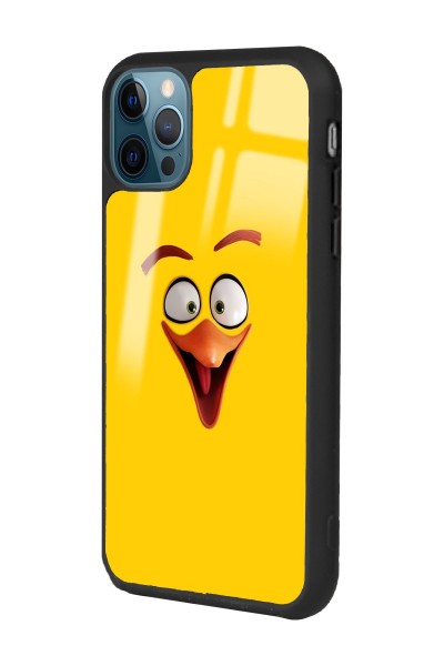 iPhone 13 Pro Max Yellow Angry Birds Tasarımlı Glossy Telefon Kılıfı