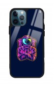 iPhone 13 Pro Neon Astronot Tasarımlı Glossy Telefon Kılıfı