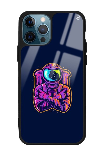 iPhone 13 Pro Neon Astronot Tasarımlı Glossy Telefon Kılıfı