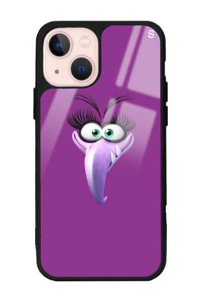 iPhone 13 Purple Angry Birds Tasarımlı Glossy Telefon Kılıfı