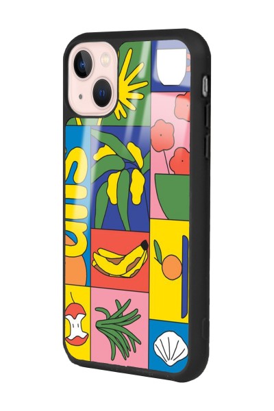 iPhone 13 Retro Collage Tasarımlı Glossy Telefon Kılıfı
