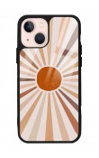 iPhone 13 Retro Güneş Tasarımlı Glossy Telefon Kılıfı