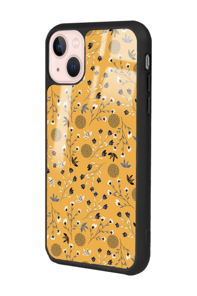 iPhone 13 Sarı Bindanlı Tasarımlı Glossy Telefon Kılıfı