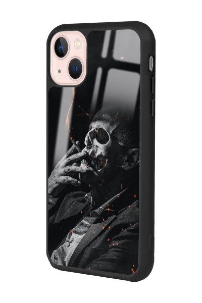 iPhone 13 Smoke Skull Tasarımlı Glossy Telefon Kılıfı