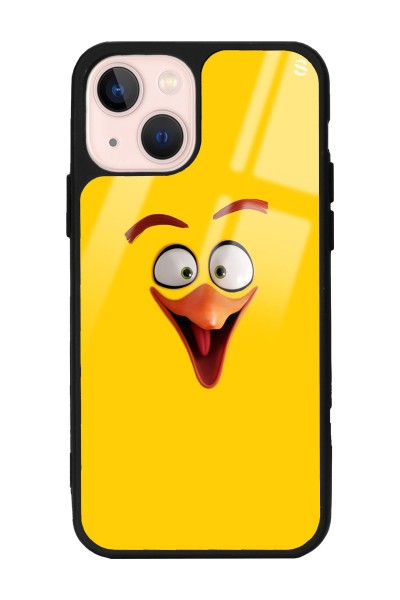 iPhone 13 Yellow Angry Birds Tasarımlı Glossy Telefon Kılıfı