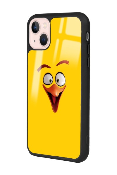 iPhone 13 Yellow Angry Birds Tasarımlı Glossy Telefon Kılıfı