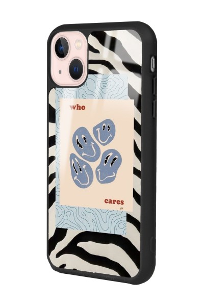 iPhone 13 Zebra Emoji Tasarımlı Glossy Telefon Kılıfı