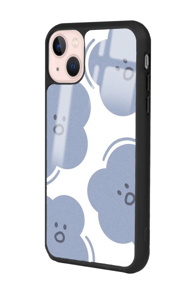 iPhone 14 Cloud Face Tasarımlı Glossy Telefon Kılıfı