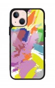 iPhone 14 Colored Brush Tasarımlı Glossy Telefon Kılıfı