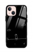 iPhone 14 Doodle Casper Tasarımlı Glossy Telefon Kılıfı