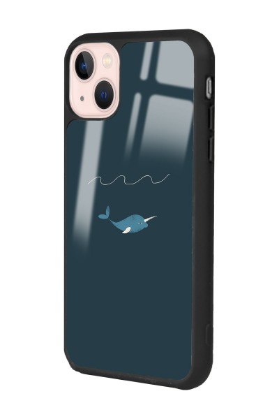 iPhone 14 Doodle Fish Tasarımlı Glossy Telefon Kılıfı