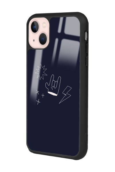 iPhone 14 Doodle Punk Tasarımlı Glossy Telefon Kılıfı