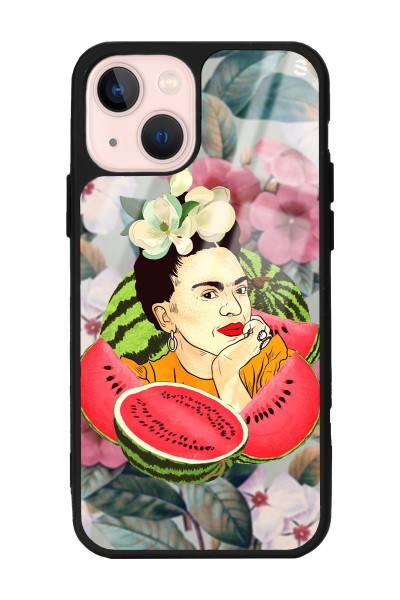 iPhone 14 Frida Kahlo Tasarımlı Glossy Telefon Kılıfı