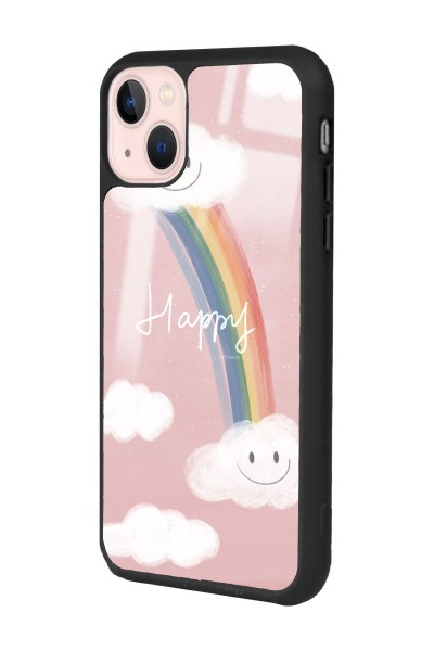 iPhone 14 Happy Cloude Tasarımlı Glossy Telefon Kılıfı
