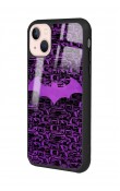 iPhone 14 Lila Batman Tasarımlı Glossy Telefon Kılıfı