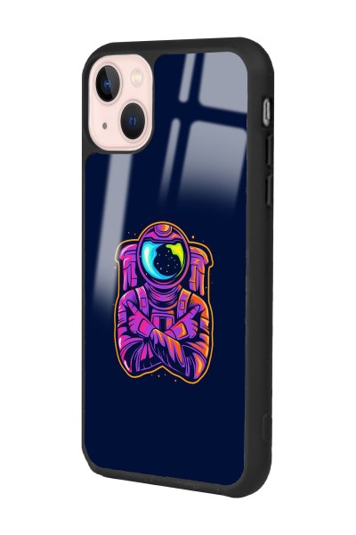 iPhone 14 Neon Astronot Tasarımlı Glossy Telefon Kılıfı