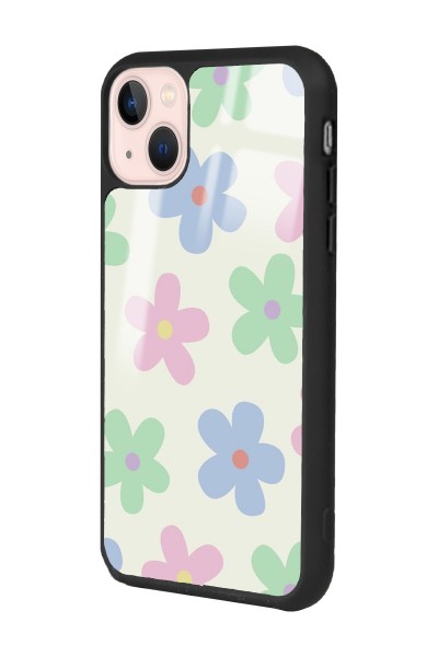 iPhone 14 Nude Çiçek Tasarımlı Glossy Telefon Kılıfı