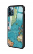 iPhone 14 Pro Atlantic Map Tasarımlı Glossy Telefon Kılıfı