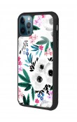 iPhone 14 Pro Beyaz Çiçek Tasarımlı Glossy Telefon Kılıfı
