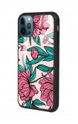 iPhone 14 Pro Fuşya Çiçekli Tasarımlı Glossy Telefon Kılıfı