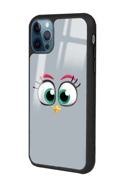 iPhone 14 Pro Grey Angry Birds Tasarımlı Glossy Telefon Kılıfı