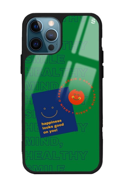 iPhone 14 Pro Happy Green Tasarımlı Glossy Telefon Kılıfı
