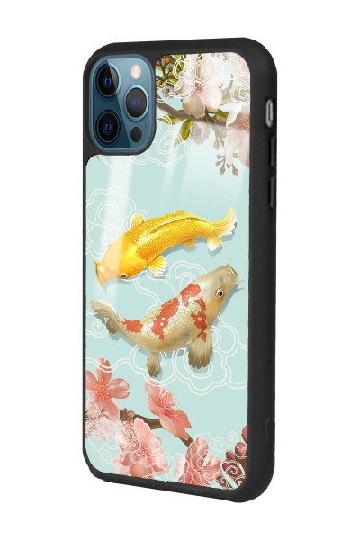 iPhone 14 Pro Koi Balığı Tasarımlı Glossy Telefon Kılıfı