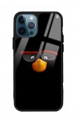 iPhone 14 Pro Max Black Angry Birds Tasarımlı Glossy Telefon Kılıfı