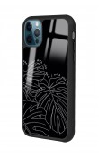 iPhone 14 Pro Max Dark Leaf Tasarımlı Glossy Telefon Kılıfı