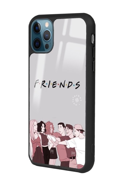iPhone 14 Pro Max Doodle Friends Tasarımlı Glossy Telefon Kılıfı
