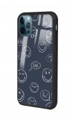 iPhone 14 Pro Max Doodle Smile Tasarımlı Glossy Telefon Kılıfı