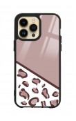 iPhone 14 Pro Max Kahve Leopar Tasarımlı Glossy Telefon Kılıfı