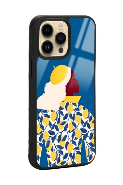 iPhone 14 Pro Max Lemon Woman Tasarımlı Glossy Telefon Kılıfı
