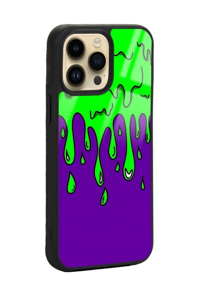 iPhone 14 Pro Max Neon Damla Tasarımlı Glossy Telefon Kılıfı