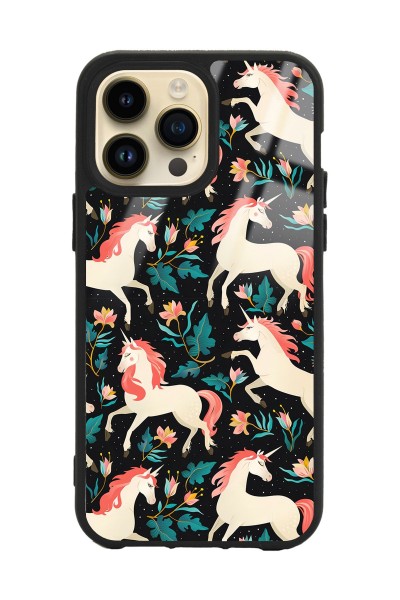 iPhone 14 Pro Max Unicorn Desenli Tasarımlı Glossy Telefon Kılıfı