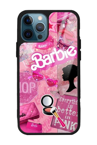 iPhone 14 Pro Max  Uyumlu Barbie Make-Up Tasarımlı Glossy Telefon Kılıfı