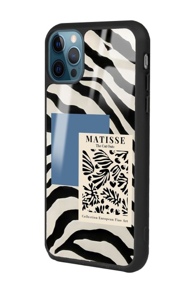 iPhone 14 Pro Max Zebra Matısse Tasarımlı Glossy Telefon Kılıfı