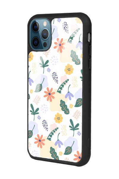 iPhone 14 Pro Minik Çiçekler Tasarımlı Glossy Telefon Kılıfı