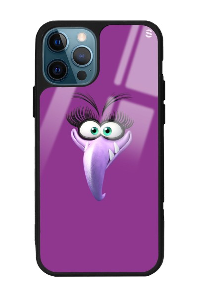 iPhone 14 Pro Purple Angry Birds Tasarımlı Glossy Telefon Kılıfı