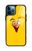 iPhone 14 Pro Yellow Angry Birds Tasarımlı Glossy Telefon Kılıfı