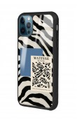 iPhone 14 Pro Zebra Matısse Tasarımlı Glossy Telefon Kılıfı