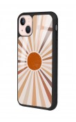 iPhone 14 Retro Güneş Tasarımlı Glossy Telefon Kılıfı