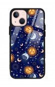 iPhone 15 Ay Güneş Pijama Tasarımlı Glossy Telefon Kılıfı