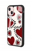 iPhone 15 Brush Heart Tasarımlı Glossy Telefon Kılıfı