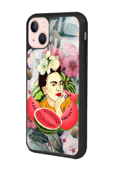 iPhone 15 Frida Kahlo Tasarımlı Glossy Telefon Kılıfı