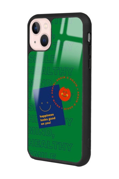 iPhone 15 Happy Green Tasarımlı Glossy Telefon Kılıfı