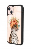 iPhone 15 İnfluencer Leopar Kedi Tasarımlı Glossy Telefon Kılıfı
